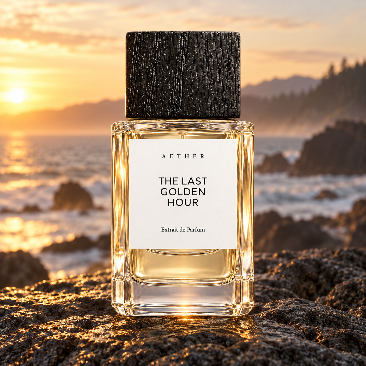 The Last Golden Hour Extrait de Parfum — atmospheric lifestyle scene